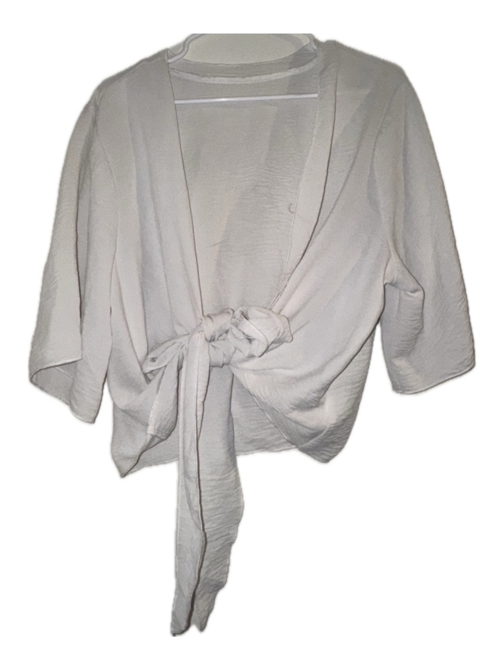 SHEIN White Tie-Front Blouse